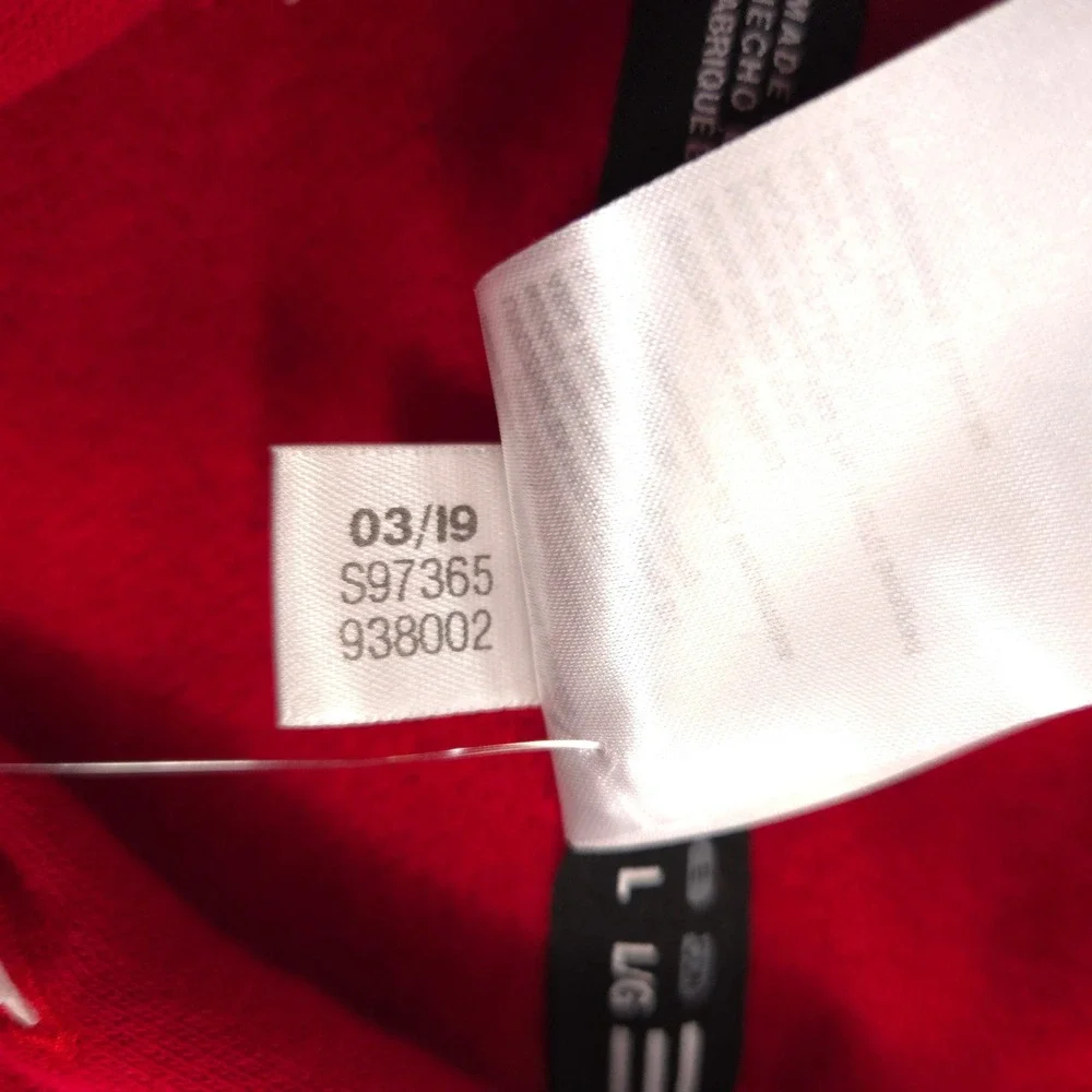 Adidas Fleece Hoodie Mens Large Red North Suburban Wings Hockey Pullover‎ NEW